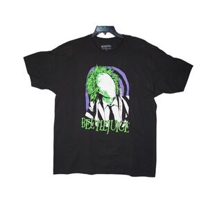 Beetlejuice Horror Movie Men's‎ Black Shirt  Size XL NWT